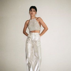 Zara Metallic Jeans - image 1